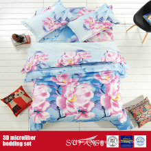 Printing Polyester Linen Big Flower Wholesale 3D Bed Sheet